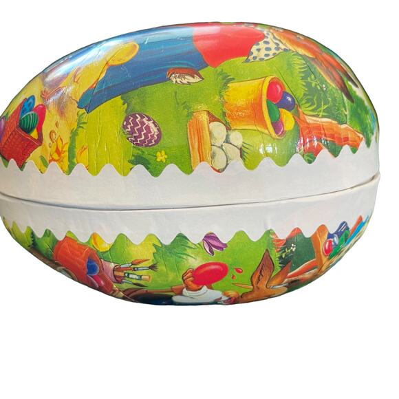 Rare Vintage German Nestler Paper Mache Easter Bunny Egg Candy Holder Set of (2) - Picture 7 of 10